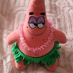 Patrick Star from SpongeBob SquarePants, stuffed animal, pink and green 💚.